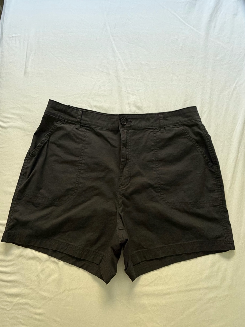 Eddie Bauer Black Flat-Front Women's Shorts